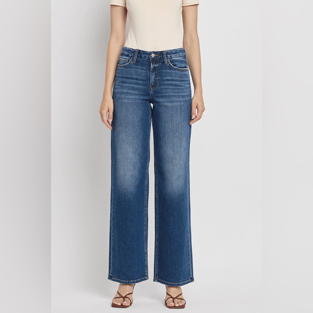 Flying Monkey High Rise 90s Loose Fit Jeans - Picture 5 of 6